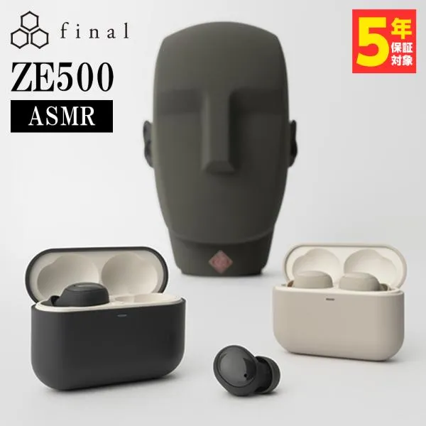 final ZE500 for ASMR ワイヤレスイヤホン Bluetooth マイク付き 通話 バイノーラル タップセンサー ワイヤレス充電 ファイナル