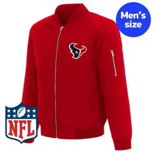 【送料無料】 NFL公式 JH Design メンズ ナイロンジャケット ライトウェイトアウター スタジャン ジャンパー アメフト ヒューストン・テキサンズ Houston Texans Lightweight Nylon Bomber Jacket