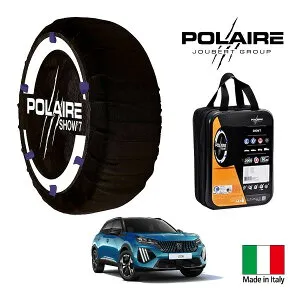 P10倍 エントリー 【POLAIRE正規品】ポレア ポレイル SNOW SOCKS Show7 プジョー 2008 GT オブセッションブルー 5BA-P24HN05 215/60R17 17インチ フロント スノーソックス 布製 タイヤ チェーン 非金属 イタリ