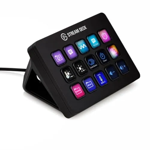 【整備済み品】 Elgato Stream Deck MK.2 Black エルガト ストリームデック MK.2【15キー配列】ライブコンテンツ作成用のコントローラー 配信者向けデバイス OBS/Twitch?/YouTube連携 Mac/PC対応