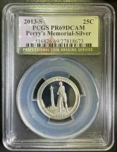 PCGS PR69DCAM 2013-S ペリーズ・メモリアル・クォーター NP 25セント シルバー ブラストホワイト S7