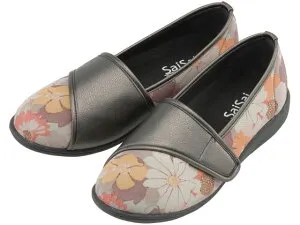 【お取り寄せ】マリアンヌ製靴 SaiSai～フラワープリント～ フルールオレンジ 22.5cm