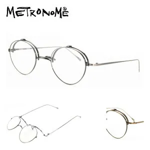 跳ね上げ式メガネ メトロノーム TR2102 Lotus 【Trad 】46サイズ 眼鏡 フレーム 跳ね上げ はねあげ フリップアップ ボストン METRONOME メンズ レディース 男性用 女性用 日本製 おしゃれ すぐに使え