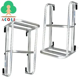 【4台Set】アルミス アルミ製動噴担ぎ台&ステッパー AKT-S670 ALUMIS (約)幅395×奥330×高660mm 重量約2.3kg 耐荷重(約)担ぎ台時60kg/ステッパー時100kg 薬剤噴霧補助器具 農薬噴霧補助器具 薬剤散布補助