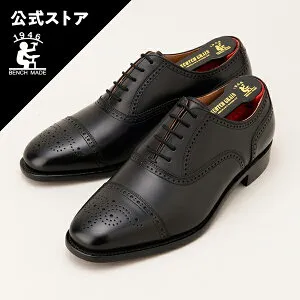 【一生モノの定番 幅広 3E】本革 ビジネスシューズ 日本製 スコッチグレイン SCOTCH GRAIN 紳士靴 黒 修理可能 セミブローグ アシュランス 3520BL（EEE）