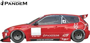 【M's】ホンダ シビック EG (1991y-1995y) PANDEM サイドステップ 左右 Ver.1 FRP 未塗装 HONDA CIVIC EG6 3ドア FRP製 TRA京都 パンデム ロケットバニー ロケバニ エアロ サイドスカート サイドエアロ サイド