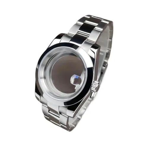 1個 39mm フラットベゼル NH35 ケース サファイアガラス ステンレススチール Seik Mod 交換部品 NH36 ムーブメント ウォッチケースに適合(Flat Bezel MS)