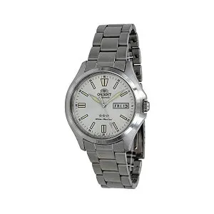 オリエント 腕時計 スリースター 3スター オートマチック 自動巻き メンズ 男性用 ORIENT RA-AB0F12S 時計 ウォッチ Orient RA-AB0F12S Men's Stainless Steel 3 Star White Dial Luminous Index Day Date Automatic Watch