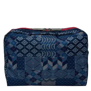 レスポートサック ラージポーチ レディース LESPORTSAC レスポ EXTRA LARGE RECTANGULAR COSMETIC 7121 E949 PATCHWORK KNIT パッチワークニット
