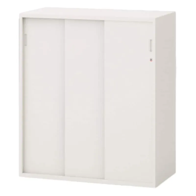 ITOKI(イトーキ) eS cabinetエスキャビネット ロータイプ 収納家具 下段用 3枚引戸型 本体ホワイト 前板ホワイト 幅900×奥行450×高さ1038mm