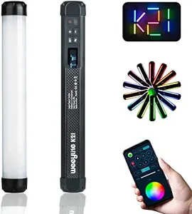 Weeylite K21 RGBスティックビデオライト ハンドヘルド LEDスティックライト 2500K-8500K無段階調光 29種類照明モード マグネット付き 内蔵充電式電池 製品撮影/Vlog 撮影/スタジオ撮影照明/YouTube/Tiktok