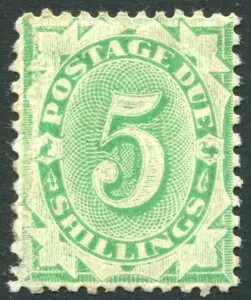 オーストラリア - 1903年 エメラルドグリーン 5シリング 切手代。額装された新品の銀貨 D33