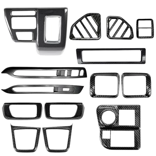 [Javelith] ダイハツ用 新型 アトレー向け For ATRAI S700V S710V型 インテリア9点 フルセット 前側両側左右・センターエアコン吹き出し口・ドリンクホルダー・スタートワンボタン ハザードボタンパネル・ドアハンドル・ウインドボタ