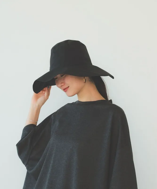 〈WOMEN〉KIJIMA TAKAYUKI キジマ タカユキ / コットン ソフト ワイド ハット 帽子 WOMEN BLACK ONE SIZE