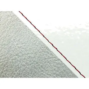 グロンドマン W650（99年 EJ650A1/C1） 国産シートカバー 張替 エナメルホワイト W650 ライン シルバーライン 仕様 赤ステッチ GH5557KC5854S40