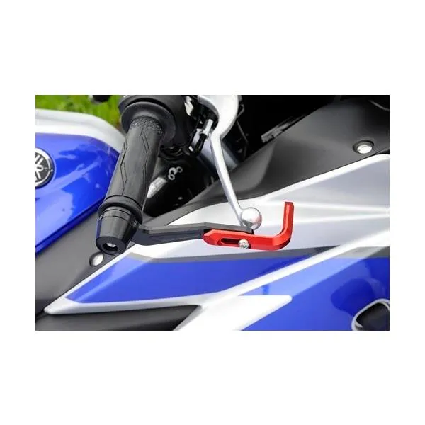 AGRAS アグラス レバーガード ガードエンドのカラー：ブラック / ガードステーのカラー：ゴールド ジュラコンのカラー：ホワイト YZF-R25 YZF-R3 YAMAHA ヤマハ