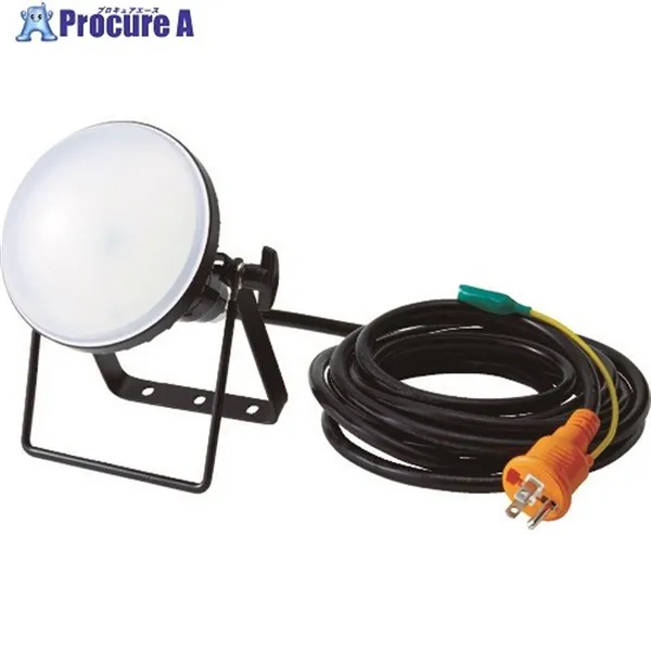 TRUSCO LED投光器 DELKURO 20W 5m アース付 2芯3芯両用タイプ RTLE-205EP 1台 トラスコ中山(株)