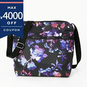 《最大4000円クーポン 4/27 9:59迄》レスポートサック ショルダーバッグ LeSportsac SMALL CLEO CROSSBODY HOBO 花柄 ブラック×ネイビー 7562 E778 レディース | ブランド