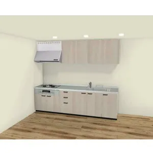 LIXIL システムキッチン シエラS I型 間口2700mm 開き扉 扉グループ1 カスタムプラン