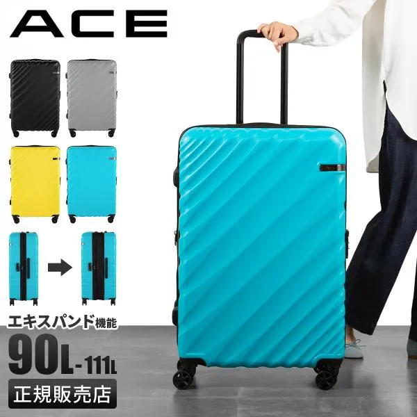 エース オーバル2 スーツケース Lサイズ LL 90L 111L 158cm以内 受託無料 拡張機能 軽量 大容量 ACE 05913