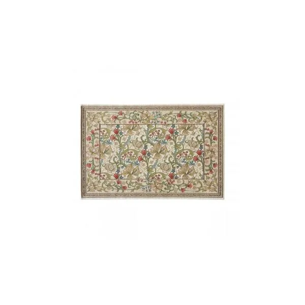 爆買 川島織物セルコン Morris Design Studio ゴールデンリリーマイナー マット 約60×90cm FH1708A I アイボリー