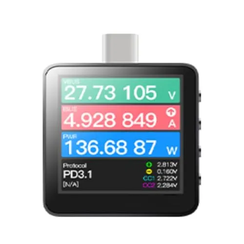 KM003C ポータブル USB C 急速充電テスター PD3.1 デジタル電圧計電流計電源 50V 6A 容量 C