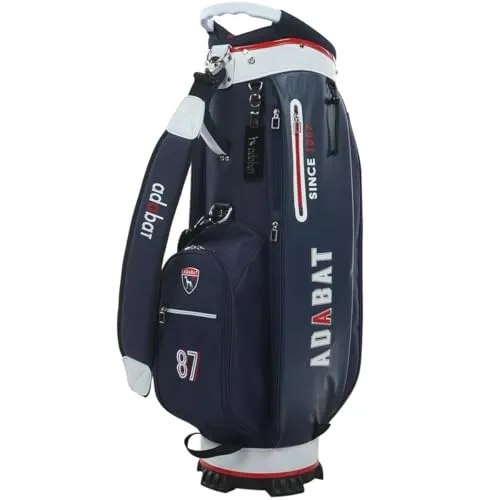 [アダバット] ゴルフ キャディバッグ カート型 5分割 9型 47インチ対応 メンズ ABC436 adabat 軽量 スポーツ アウトドア ネイビー