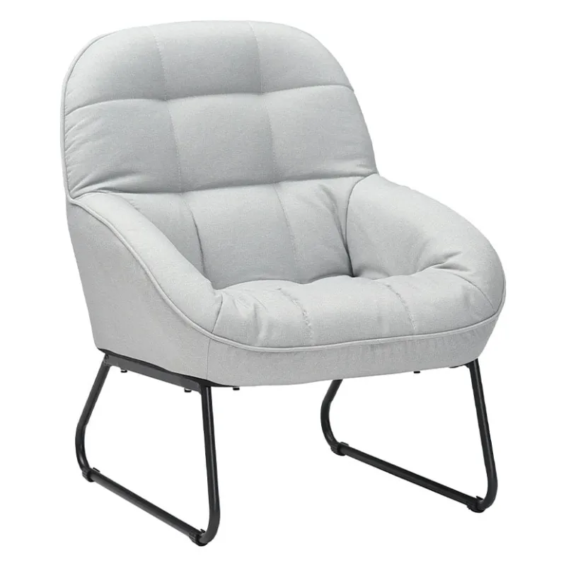 1人掛け ソファ ファブリック スチール脚 コンパクト リビングソファ パーソナルソファ おしゃれ かわいい モダン ルンバブル 幅650×奥行770×高さ830mm