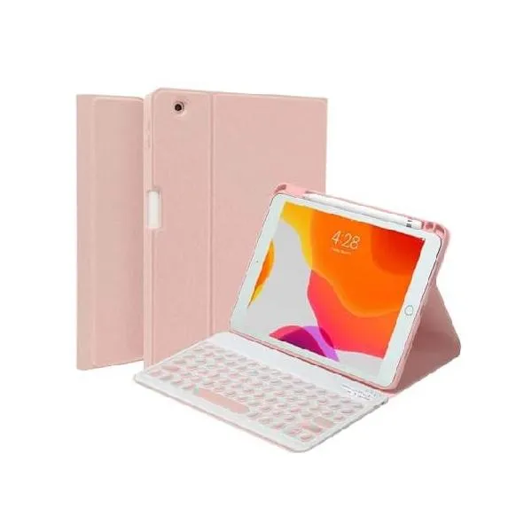 QYiiD iPad mini Keyboard Case Compatible with iPad mini 5/4/3/2/1, 7 Color Backlit Detachable Bluetooth Color Keyboard Smart Folio Cover with_並行輸入