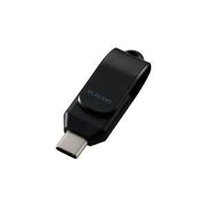ELECOM｜エレコム USBメモリ (Android/iPadOS/iOS/Mac/Windows11対応) ブラック MF-CEU3128GBK [128GB /USB TypeC /USB3.2 /回転式]