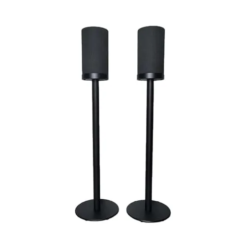 ZGOUOスピーカースタンドとSONY sa-rs5背面スピーカーホームサラウンドサウンドシステム互換(スタンドのみ)スピーカーは電源コードを隠すことができます，アルミニウム合金 簡単な取り付け (ブラック1ペア)