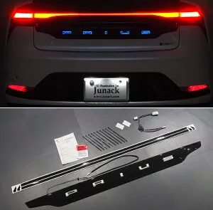 【M's】 60系 プリウス PRIUS (2023.1-) Junack LEDトランスワード イルミネーション リアエンブレム用 (ブルー) 社外品 ジュナック パーツ 部品 外装 カスタム ドレスアップ 新型 現行 60プリウス 60PRIU