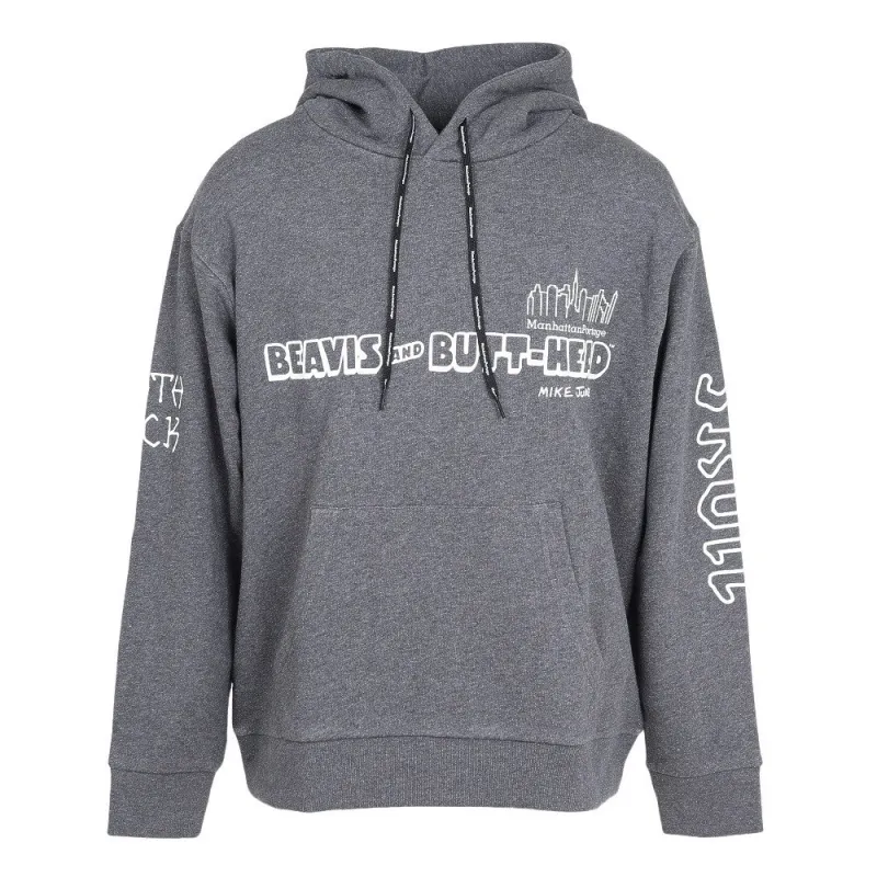 ManhattanPortage プリントパーカー スウェット BEAVIS AND BUTT-HEAD 25SS-MP-M621 CHARCOAL ＬＬ ミディアムグレー ウェア