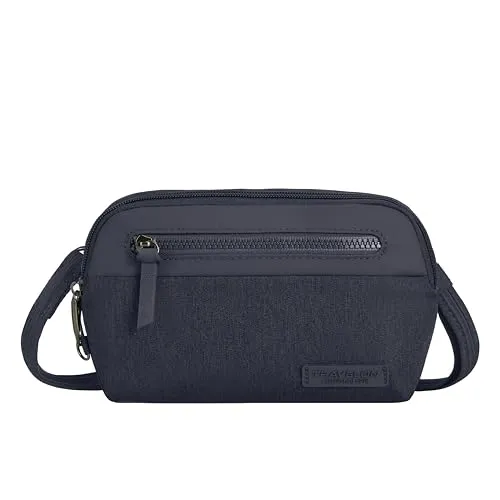 Travelon:盗難防止メトロコンバーチブル小型クロスボディバッグ, 杢ネイビー, One Size, 盗難防止メトロコンバーチブルSM。