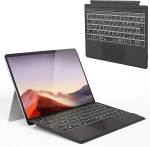 ＼?92%OFFクーポンで5,824円！／Omikamo サーフェス プロ キーボード ワイヤレス Surface Pro 3/4/5/6/7/7+対応 JIS標準日本語配列 Surface キーボードBluetooth 5.3 トラックパッド付き Typ-C充電式 カバー兼用