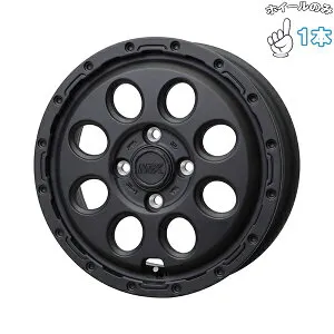 新品 アルミホイール 1本 14インチ | ホットスタッフ (HOTSTUFF) マッドクロス リーコン マットブラック 4.5J +50 4穴100