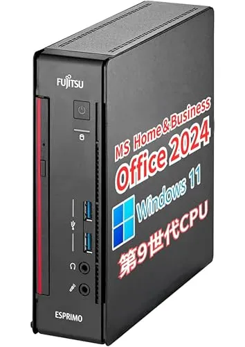 【整備済み品】【MS Office H&B 2024】ESPRIMO デスクトップPC Dシリーズ Q558mini/Core i3-9100T/Win11 Pro/wajunのWIFI/Bluetooth/8GB/大容量1TB SSD