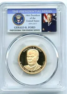 ? 2016 S ジェラルド R. フォード大統領ドル PCGS PR69DCAM 写真ラベル 重要日付!
