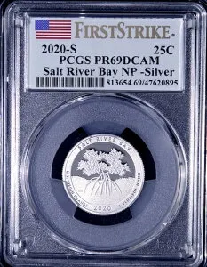 2020 S ソルトリバー シルバー 25セント PCGS PR69DCAM NP FS シルバー プルーフセット フラッグラベル