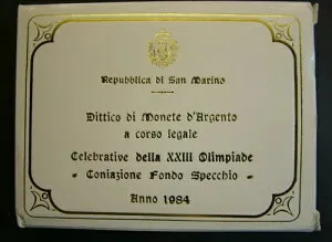 Dittico XXIII Olimpiade PROOF オリジナルボックス & COA 1984 サンマリノ