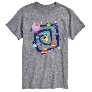 ディズニー ピクサー メンズ トップス Tシャツ グラフィック Disney / Pixar ’ s Inside Out 2 Men's Group Graphic Tee Heather Gray グレー