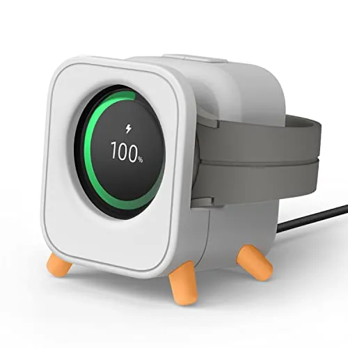 elago GWT5 充電スタンド Samsung Galaxy Watch 8、7、6/6 Classic、5/5 Pro(40、43、44、45、47mm)と互換性があるクラシックスピーカーデザイン - [充電ケーブルは含まれていません] [ライトグレ