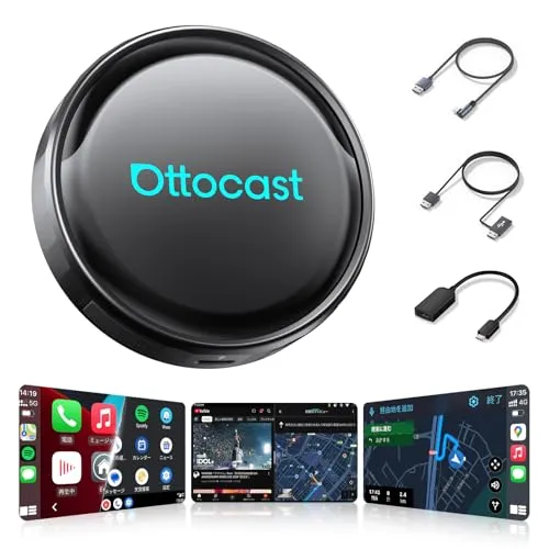 【公式】オットキャスト P3 Pro Ottocast OttoAibox P3 Pro カープレイai ボックス 車 ユーチューブ HDMI出力 8+128GB大容量 Android 13 CarPlay・Android Auto無線化アダプター AI音