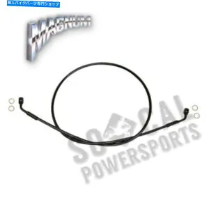 Hoses マグナムブラックコーティングXRステンレスフロントブレイクラインキット付きブラックフィッティング-46in。 Magnum Black Coated XR Stainless Front Brakeline Kit w/ Black Fittings-46in.【並行輸入品】
