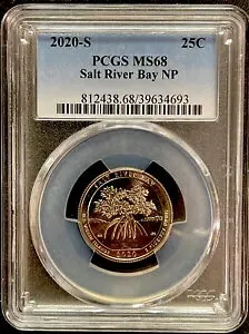 2020-S ソルト リバー ベイ国立公園クォーター PCGS MS 68 ENN コイン