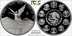 2018 Mo PCGS PR68 DCAM - メキシコ - 1 オンス シルバー リベルタ オンザ #46544A