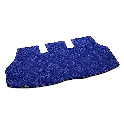 NISSAN(ニッサン) NOTE/ノート 型式:E12 年式:H24/9~R3/8 D.A.D エグゼクティブ ラゲッジマット モノグラムデザインブルー/オーバーロック(ふちどり)カラー:ネイビーブルー (DAD ギャルソン カーマット) CNS0029