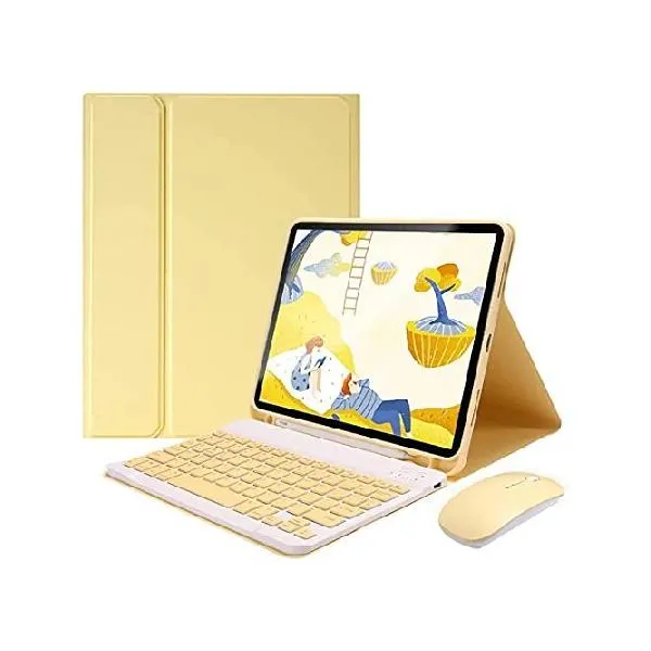 AnMengXinLing キーボードケース iPad Air 13インチ (M3 2025/M2 2024)/Pro 12.9 第6世代/第5世代/第4世代用 マウスペンシルホルダー付き 磁気的に取り_並行輸入