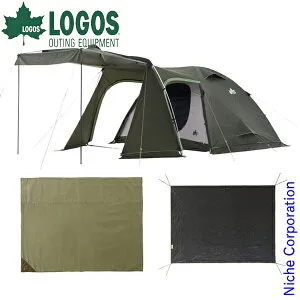 ロゴス neos PANEL Breeze 2ルーム Lセット-BC 71208017 アウトドア 3～4人用 4人用 キャンプ用品 テント マット シート セット 難燃 nocu 注目商品
