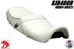 XJR400R 後期 鋲打ち 白皮 タックロールシート / ホワイト 4HM9 RH02J完成品 98-08 WHITE 白 あんこ抜き 段シート